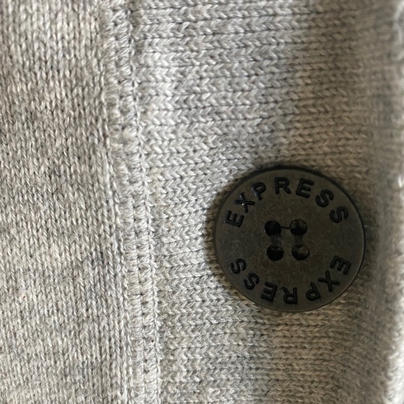 Express Shawl Neck Knit Sweater XL Heather Gray - Picture 5 of 7